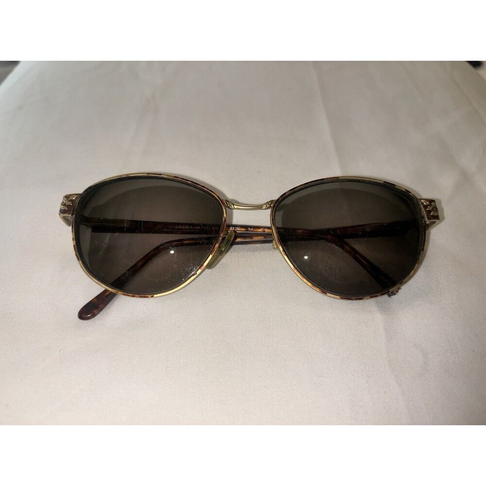Vintage Laura‎ Ashley Tortoise Gold Metal Sun 24 FRAMES ONLY C